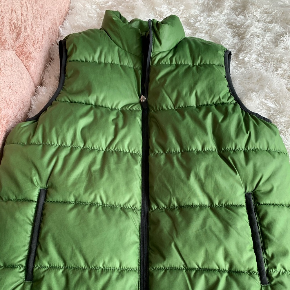 Green puffer vest